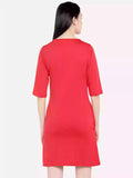 Good Vibes only Red - Sukhiaatma Designer T-shirt Dress
