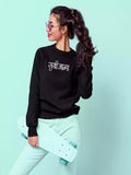 Sukhiaatma - Sukhiaatma Unisex Graphic Printed Black sweatshirt