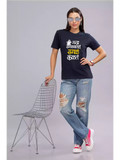 Sagla kalta - Sukhiaatma Unisex Marathi Graphic Printed Navy Blue T-shirt