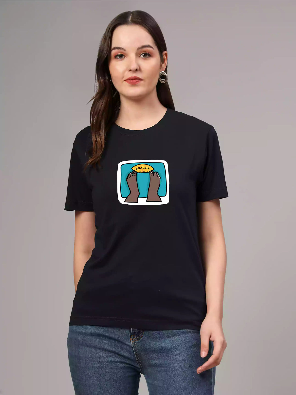 Self Love - Sukhiaatma Unisex Graphic Printed Black T-shirt