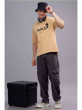 MHJ - Sin Cos Theta Unisex Graphic Printed OS Beige T-Shirt