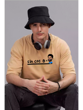 MHJ - Sin Cos Theta Unisex Graphic Printed OS Beige T-Shirt