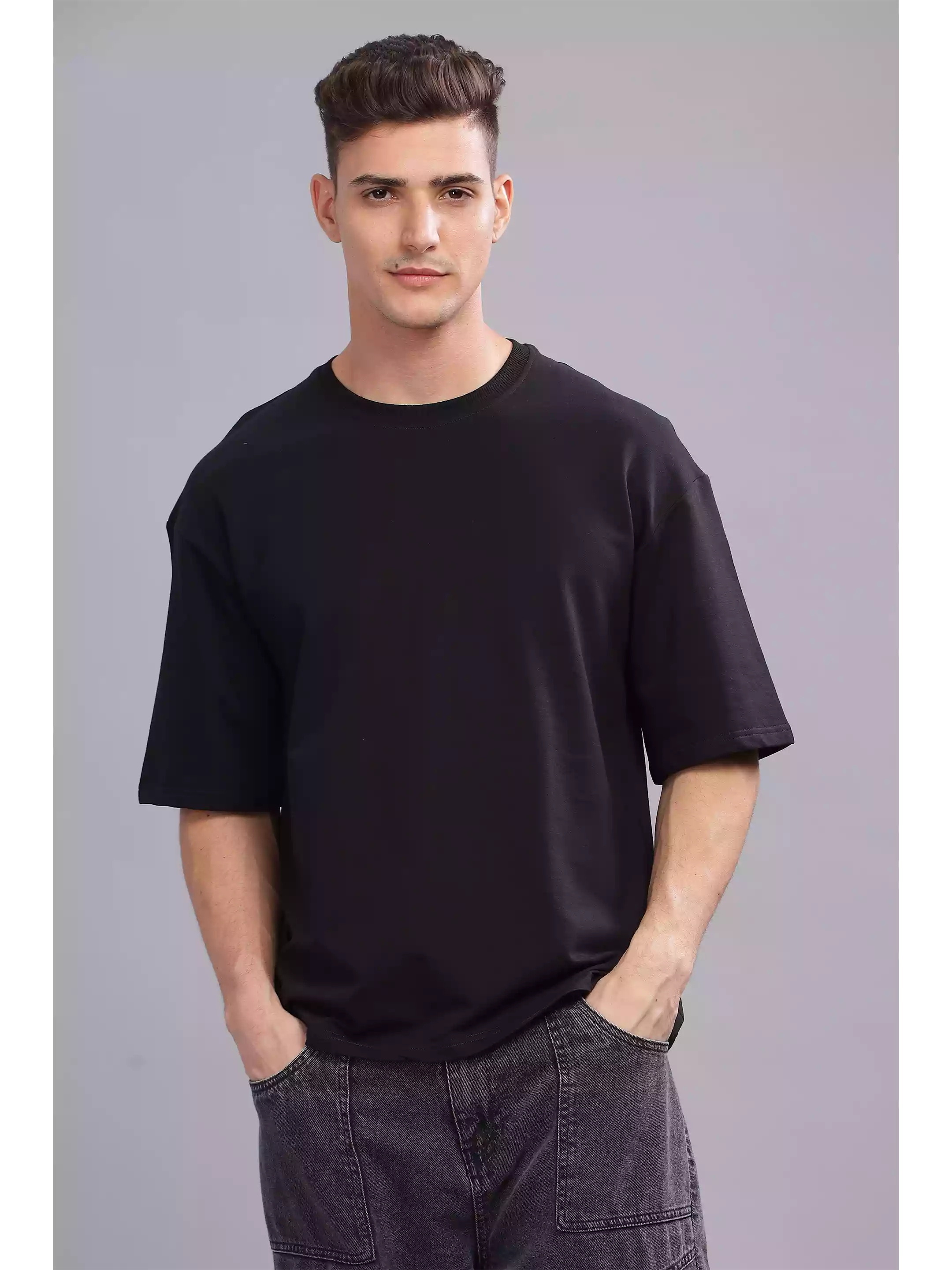 Solid Black Over sized - Sukhiaatma Unisex T-shirt - Sukhiaatma