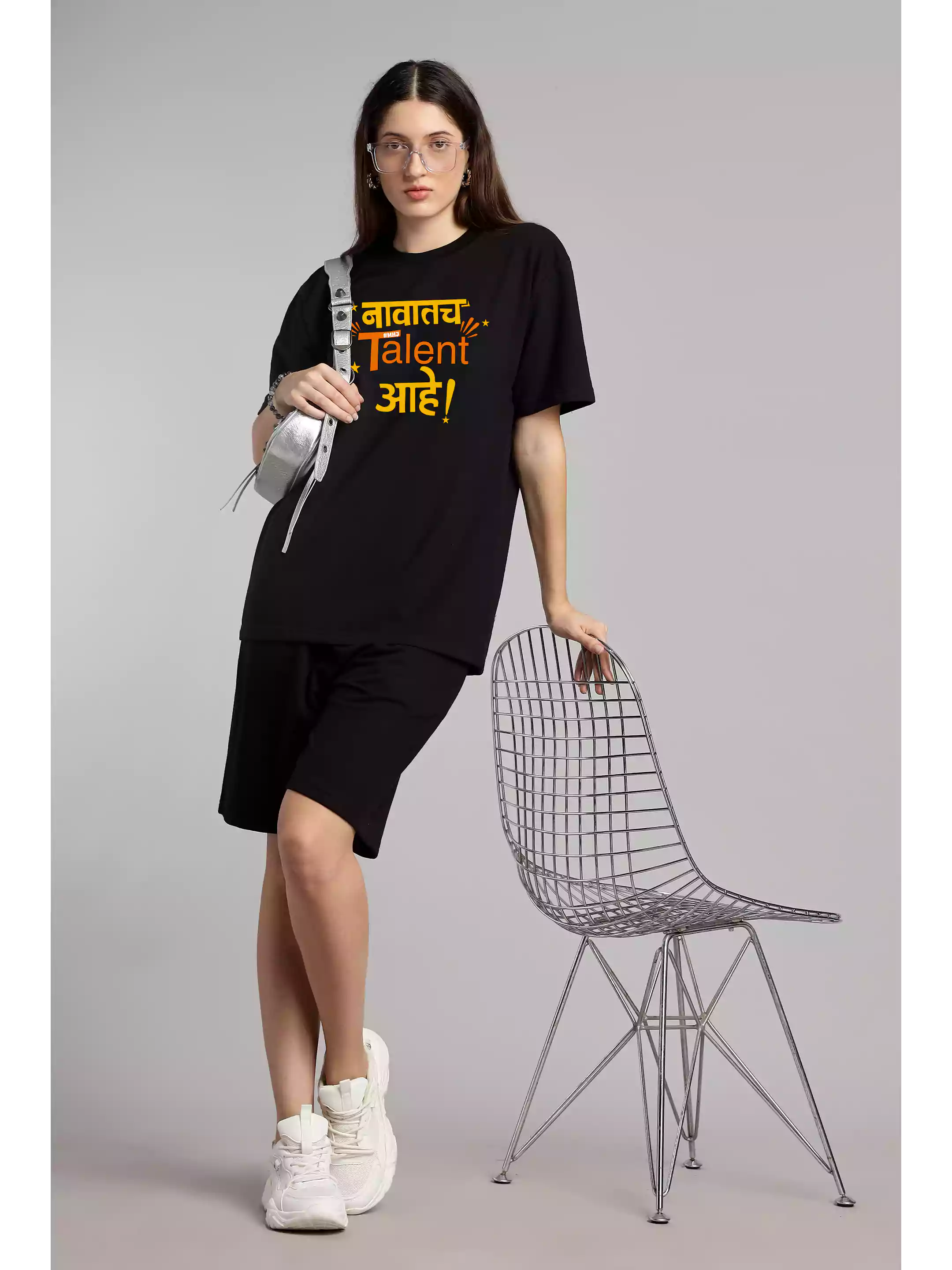 MHJ - Talent Unisex Oversized Black Co-ord - Sukhiaatma