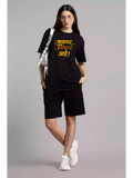 MHJ - Talent Unisex Oversized Black Co-ord - Sukhiaatma