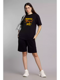 MHJ - Talent Unisex Oversized Black Co-ord - Sukhiaatma