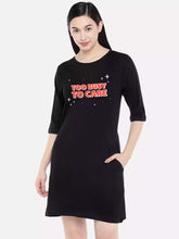 Too Busy Black T-Shirt Dress