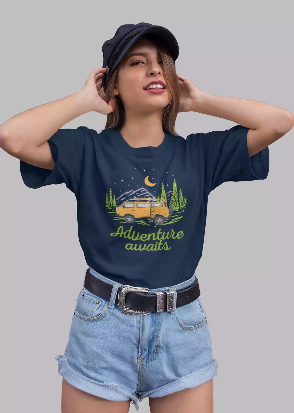 Van love - Sukhiaatma Unisex Graphic Printed Navy Blue T-shirt