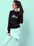 Weekend - Sukhiaatma Unisex Graphic Printed Black sweatshirt