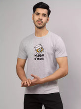 Whisky O'clock - Sukhiaatma Unisex Graphic Printed Grey T-shirt
