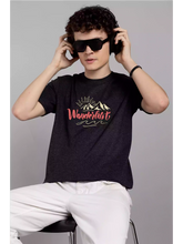 Wanderlust - Sukhiaatma Unisex Graphic Printed Charcoal Grey T-shirt