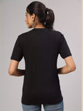 Sukhiaatma EN - Sukhiaatma Unisex Graphic Printed Black T-shirt
