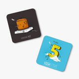 High puns – Sukhiaatma Designer Coaster (set of 2)