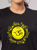 All Road Leads To OM - Sukhiaatma Unisex Graphic Printed Black T-shirt