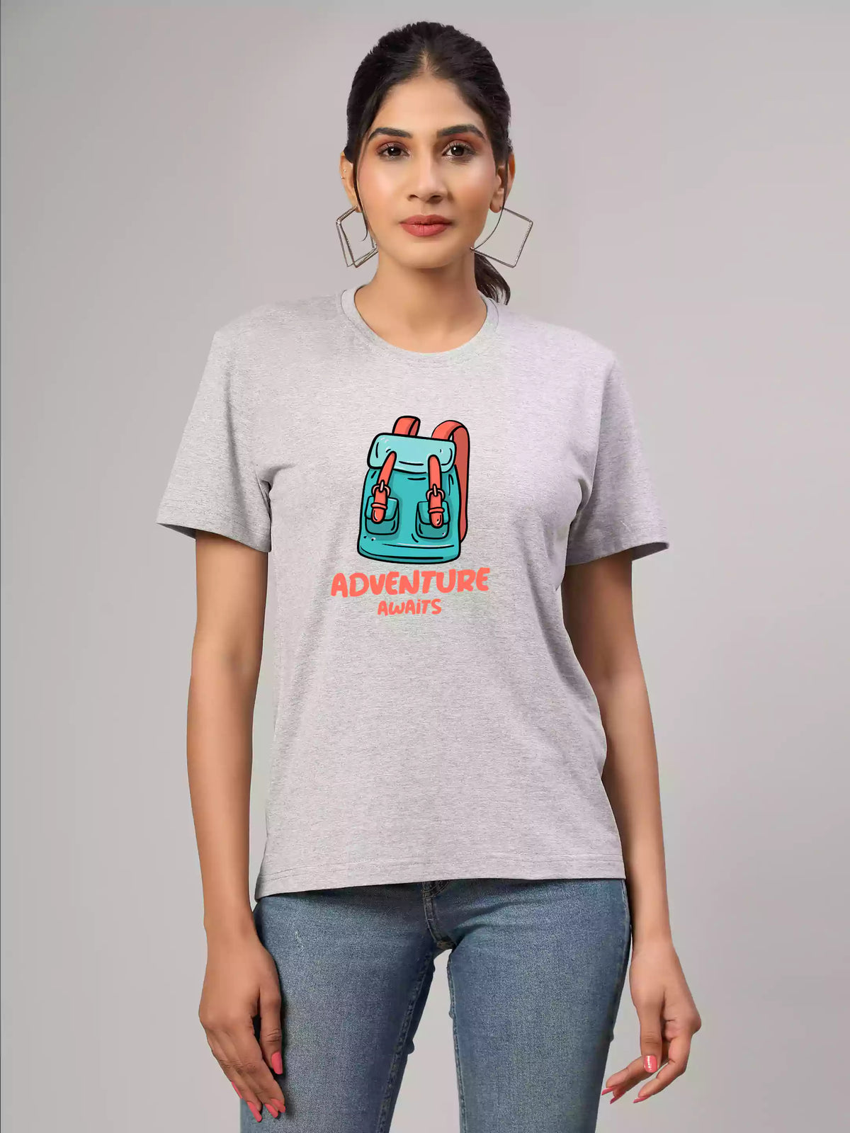 Adventure Awaits Grey - Sukhiaatma Unisex Graphic Printed Grey T-shirt