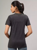 Talk QWERTY - Sukhiaatma Unisex Graphic Printed Charcoal Grey T-shirt