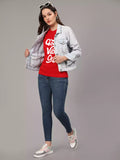 Good Vibes Only - Sukhiaatma Unisex Graphic Printed Red T-shirt
