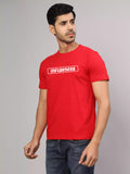 Influencer - Sukhiaatma Unisex Graphic Printed Red T-shirt