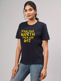 Know your worth - Sukhiaatma Unisex Graphic Printed Navy Blue T-shirt