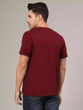 Aalas Se - Sukhiaatma Unisex Graphic Printed Maroon T-shirt