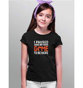 I Paused My Game - Sukhiaatma Unisex Graphic Printed Kids Red T-shirt