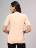 Astro Superhero - Sukhiaatma Unisex Graphic Printed Peach T-shirt