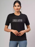 Sukhiaatma EN - Sukhiaatma Unisex Graphic Printed Black T-shirt