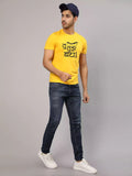 Tu Tuza Bagh  - Sukhiaatma Unisex Marathi Graphic Printed Yellow T-shirt