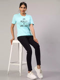 Unicorn - Sukhiaatma Unisex Graphic Printed T-Blue T-shirt