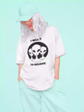 Want to believe - Sukhiaatma Unisex Oversized White T-shirt