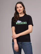 Weekend - Sukhiaatma Unisex Graphic Printed Black T-shirt