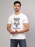 Wolf - Sukhiaatma Unisex Graphic Printed White T-shirt
