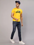Zopalu - Sukhiaatma Unisex Marathi Graphic Printed Yellow T-shirt