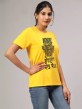 Zopu Day- Sukhiaatma Unisex Marathi Graphic Printed Yellow T-shirt