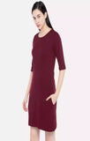 Maroon Basic - Sukhiaatma Designer T-shirt Dress