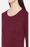 Maroon Basic - Sukhiaatma Designer T-shirt Dress