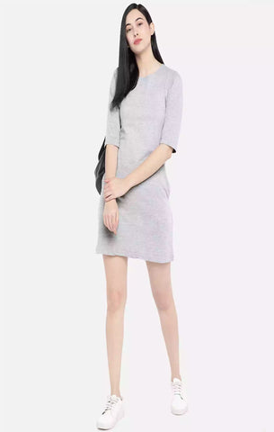 Grey Basic - Sukhiaatma Designer T-shirt Dress