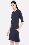 Navy Blue Basic - Sukhiaatma Designer T-shirt Dress