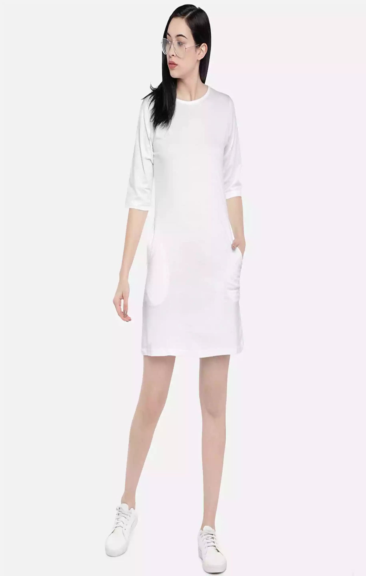 White Basic - Sukhiaatma Designer T-shirt Dress