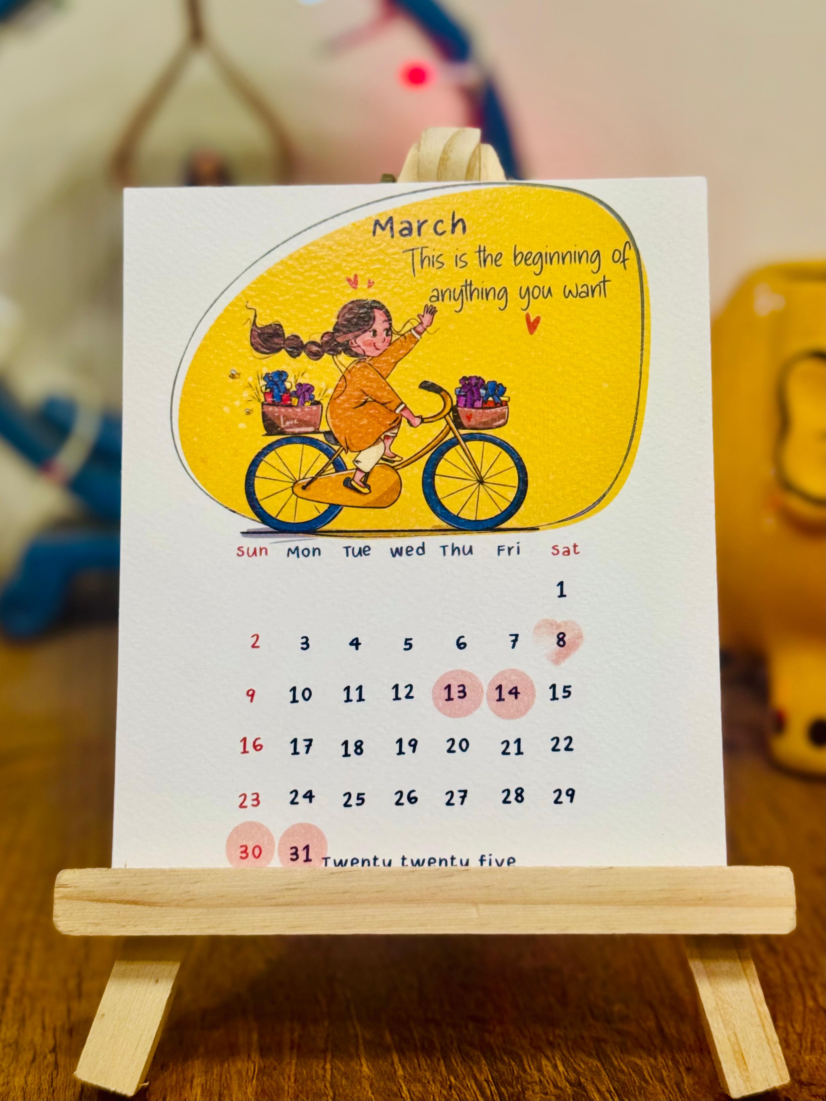 Desk Calendar 2025