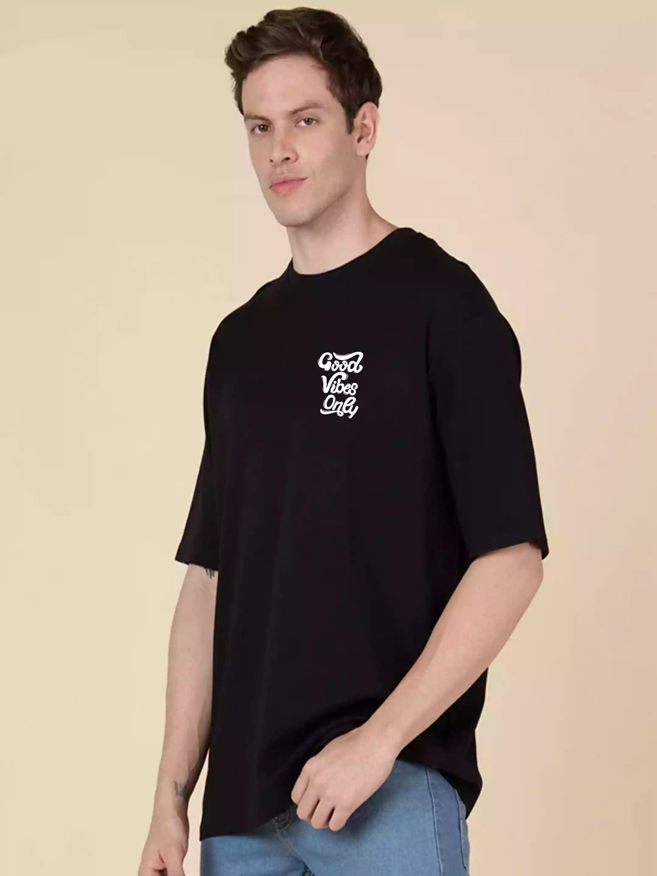 Good Vibes Only Over sized Black - Sukhiaatma Unisex T-shirt