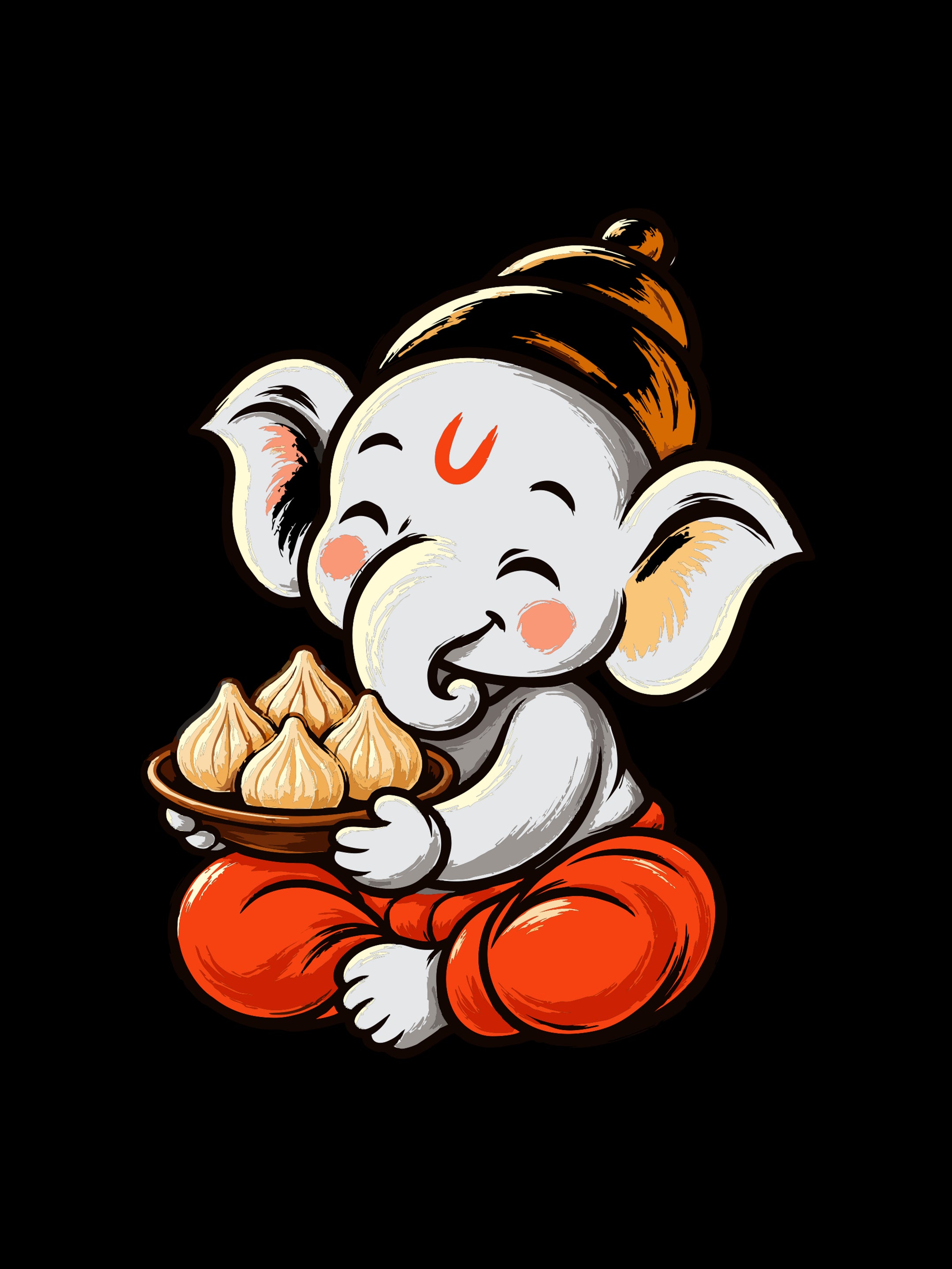 Ganesh C1 - Black - Sukhiaatma Ganpati T-shirt