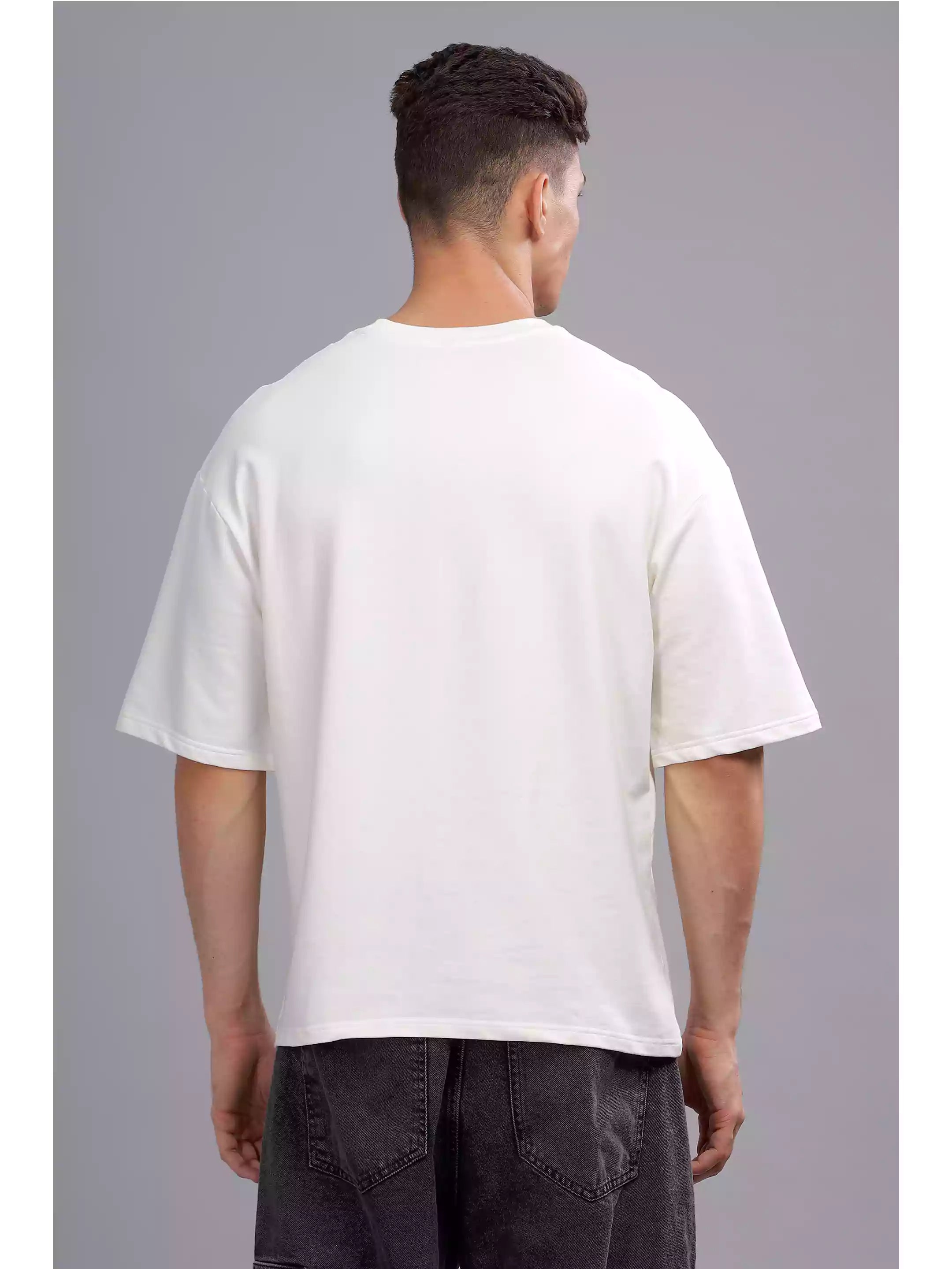 MHJ -Namaskaarrr Unisex Graphic Printed OS White T-Shirt