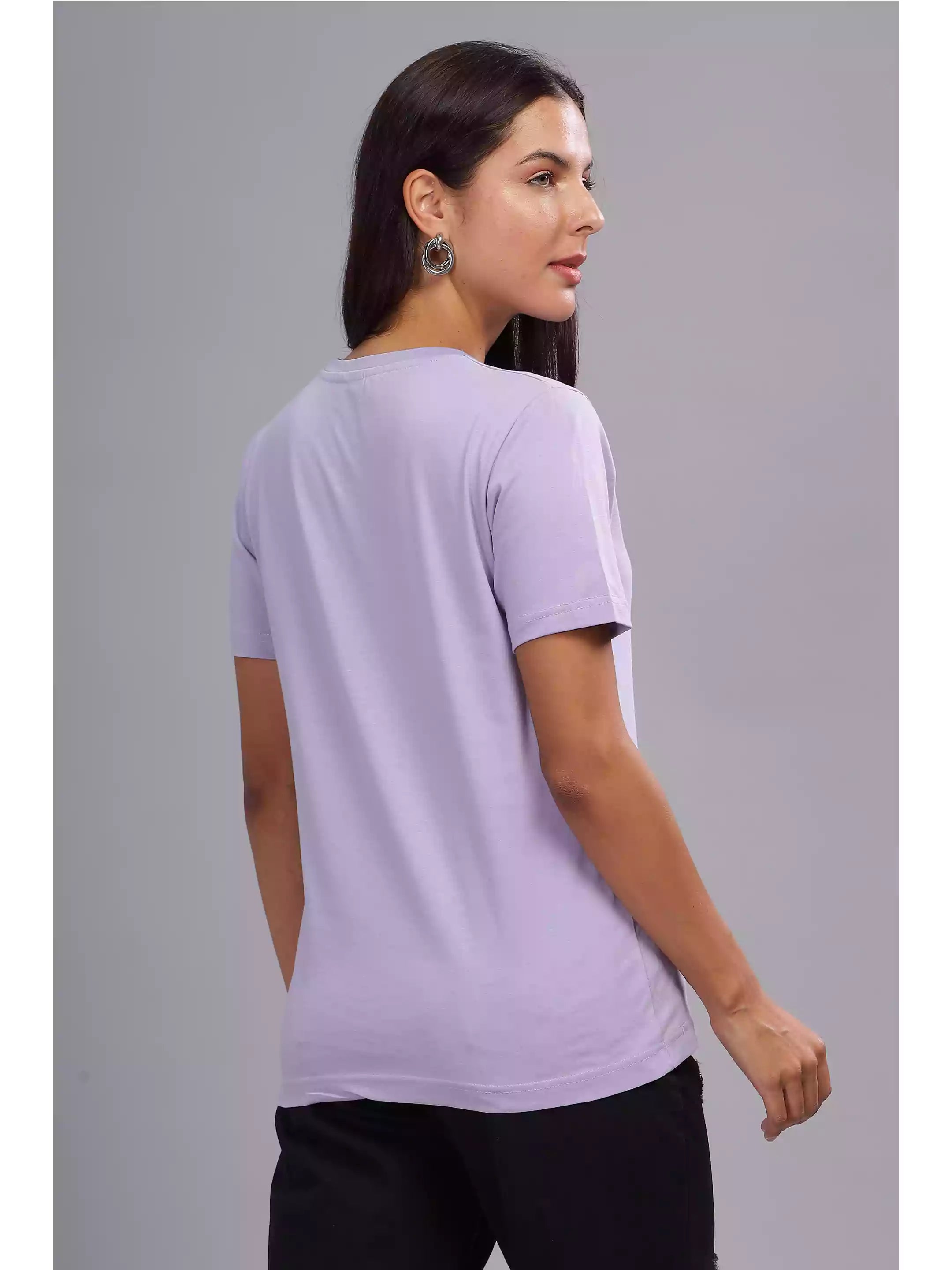 MHJ - Namaskarrr Unisex Graphic Printed RF Lavender  T-shirt
