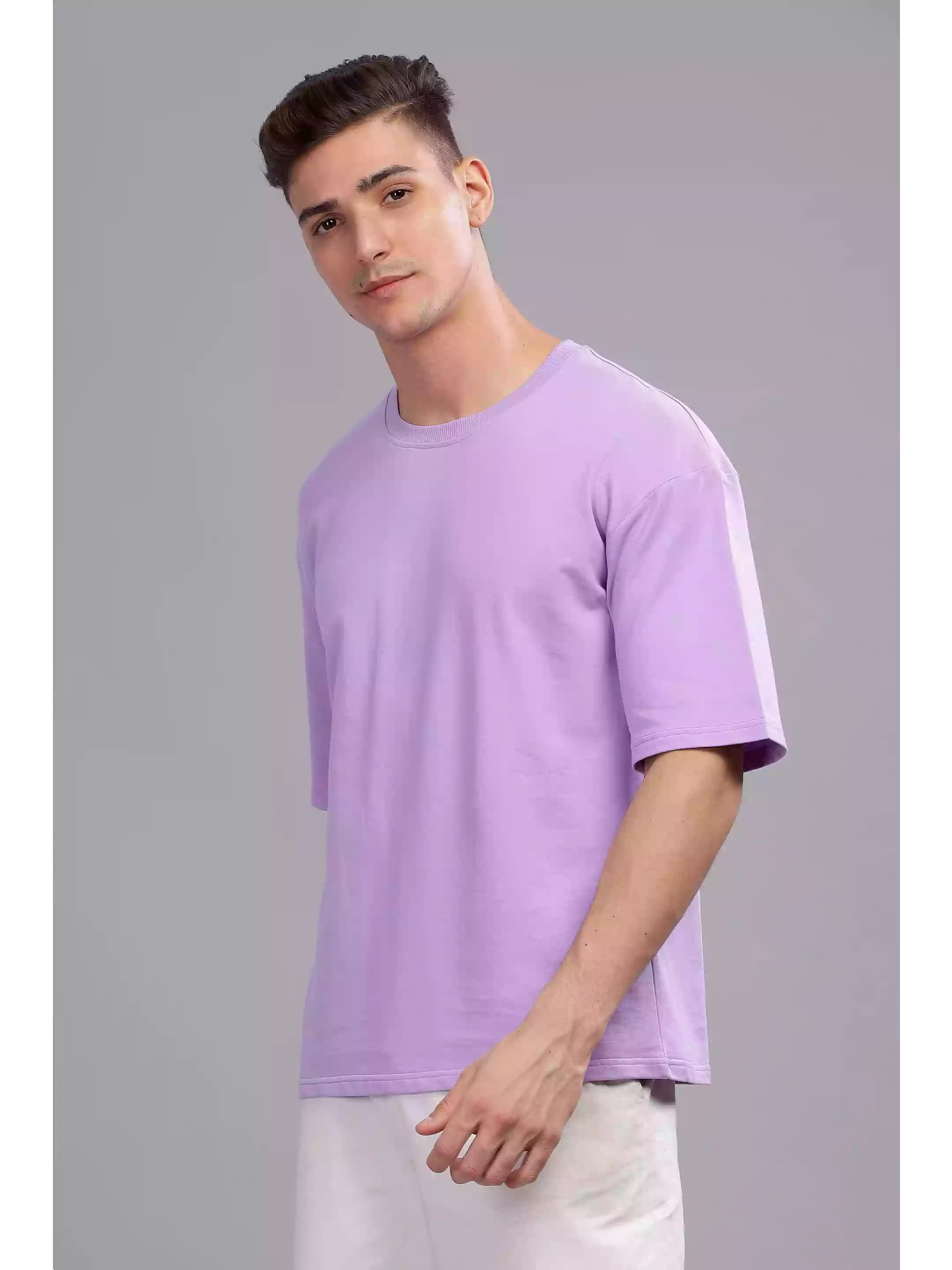 Solid Lavender Over sized - Sukhiaatma Unisex T-shirt