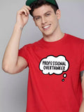 Professional Over thinker - Sukhiaatma Unisex Graphic Printed RED T-shirt