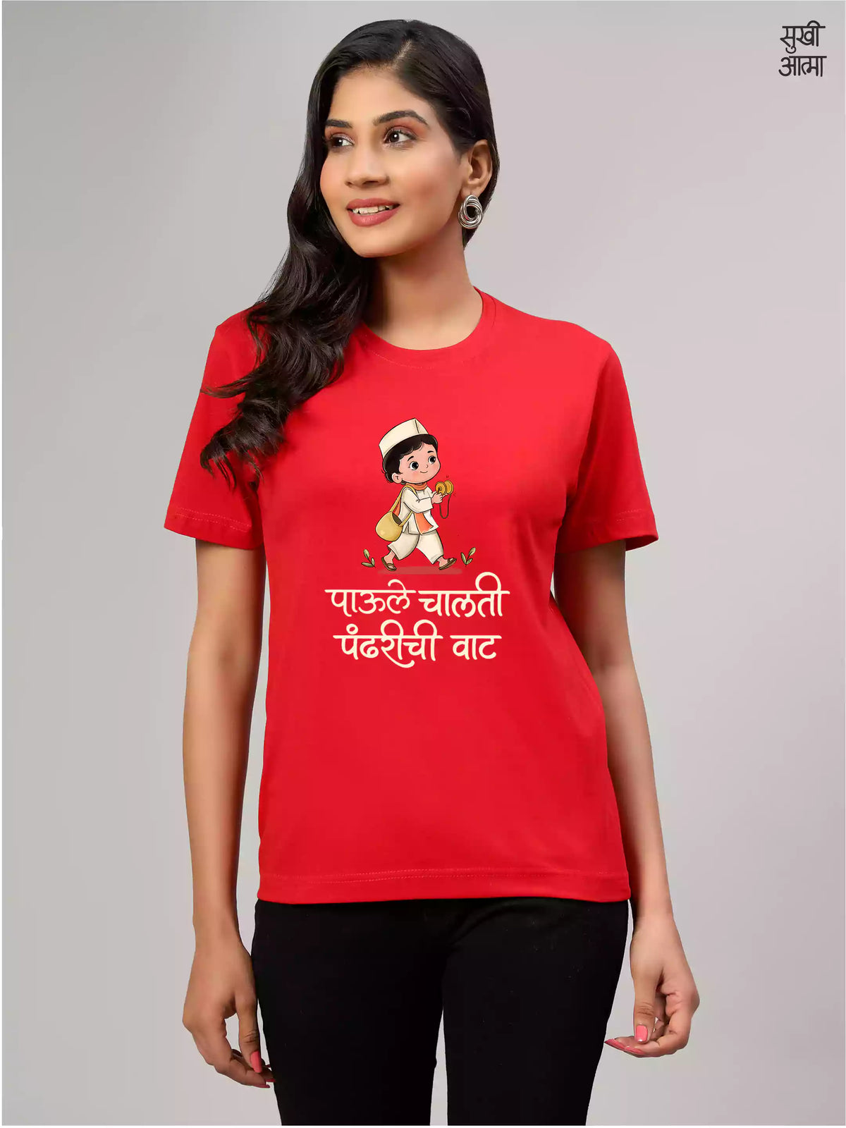Pandharichi Vaat -RED- Sukhiaatma Wari/वारी T-Shirt