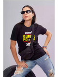 MHJ - SuperPower Unisex Graphic Printed RF Black T-shirt