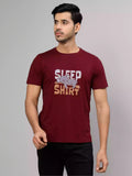 Sleep Shirt - Sukhiaatma Unisex Graphic Printed Maroon T-shirt