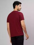 Sleep Shirt - Sukhiaatma Unisex Graphic Printed Maroon T-shirt